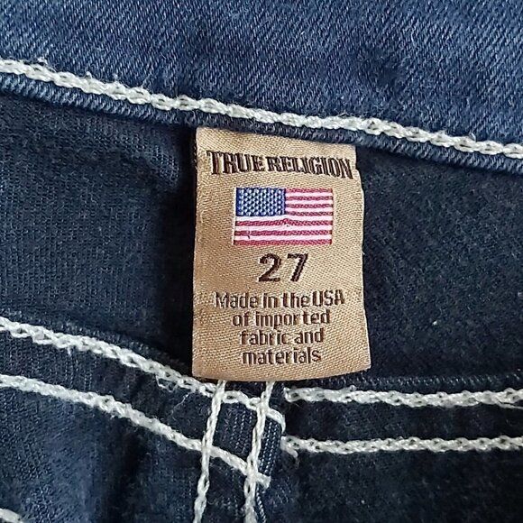 Women's True Religion BECCA Mid Rise Boot Cut Dark Wash Denim Jean - Size 27 - Picture 7 of 7